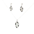 LUXE WAVE SILVER PENDANT SET