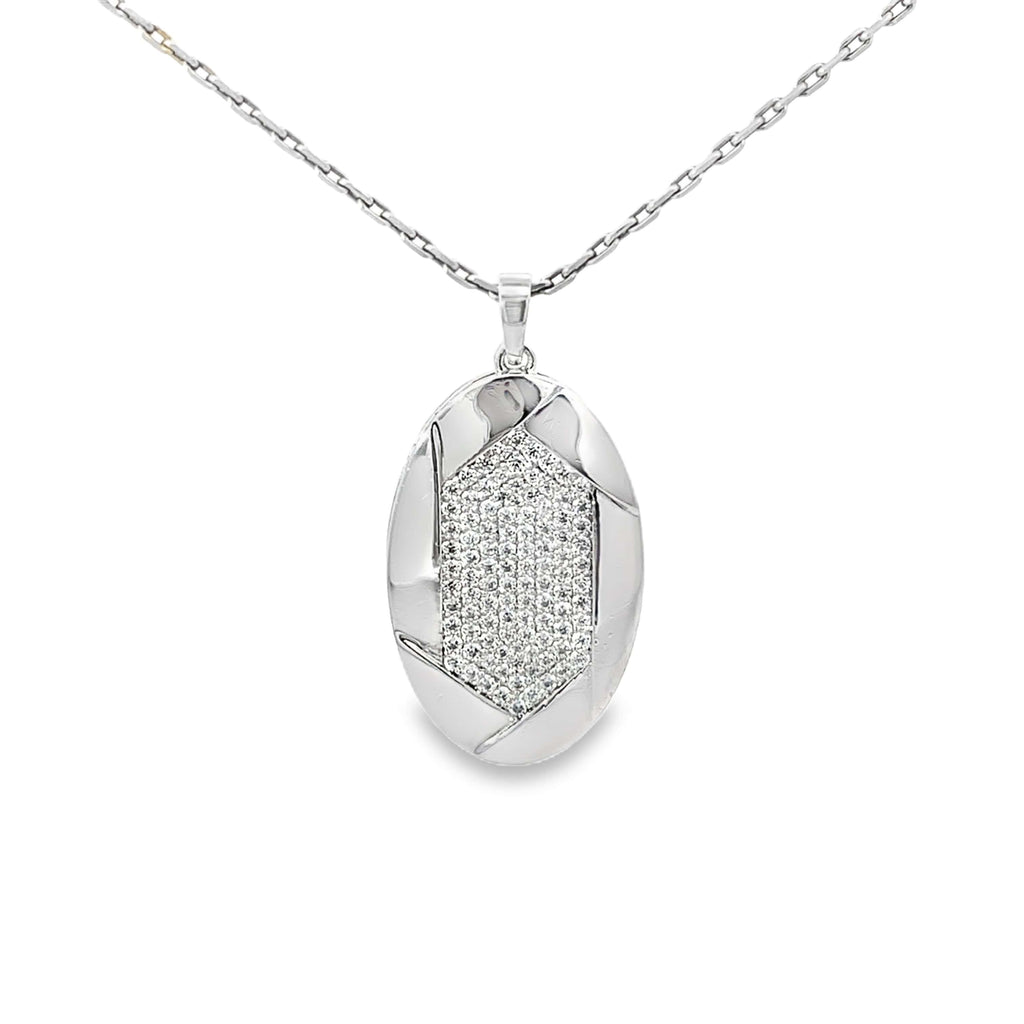 SLEEK DAZZLE SILVER PENDANT