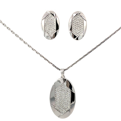 SILVER PENDANT SET-XOPS1009E