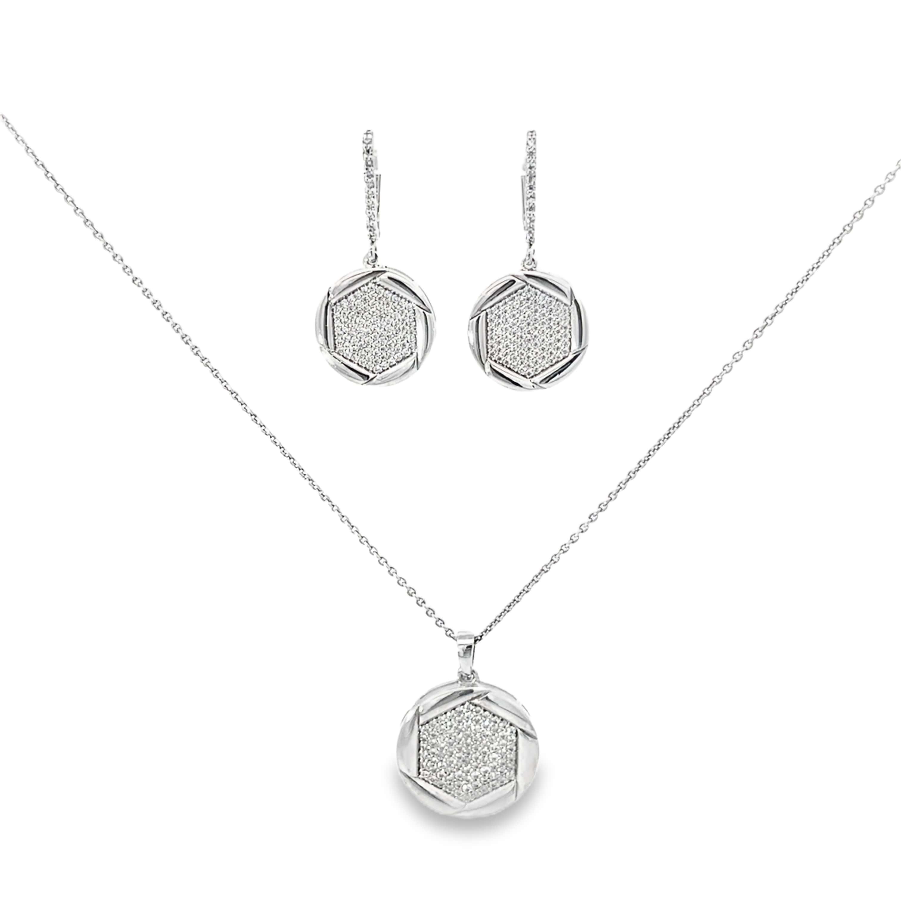 STELLAR HEXA SILVER PENDANT SET
