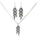 TRIBAL GLINT SILVER PENDANT SET