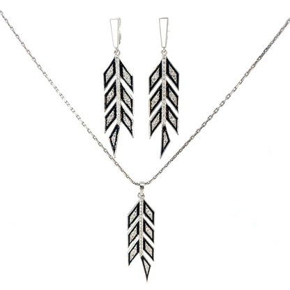 SILVER PENDANT SET-XOPS1012E