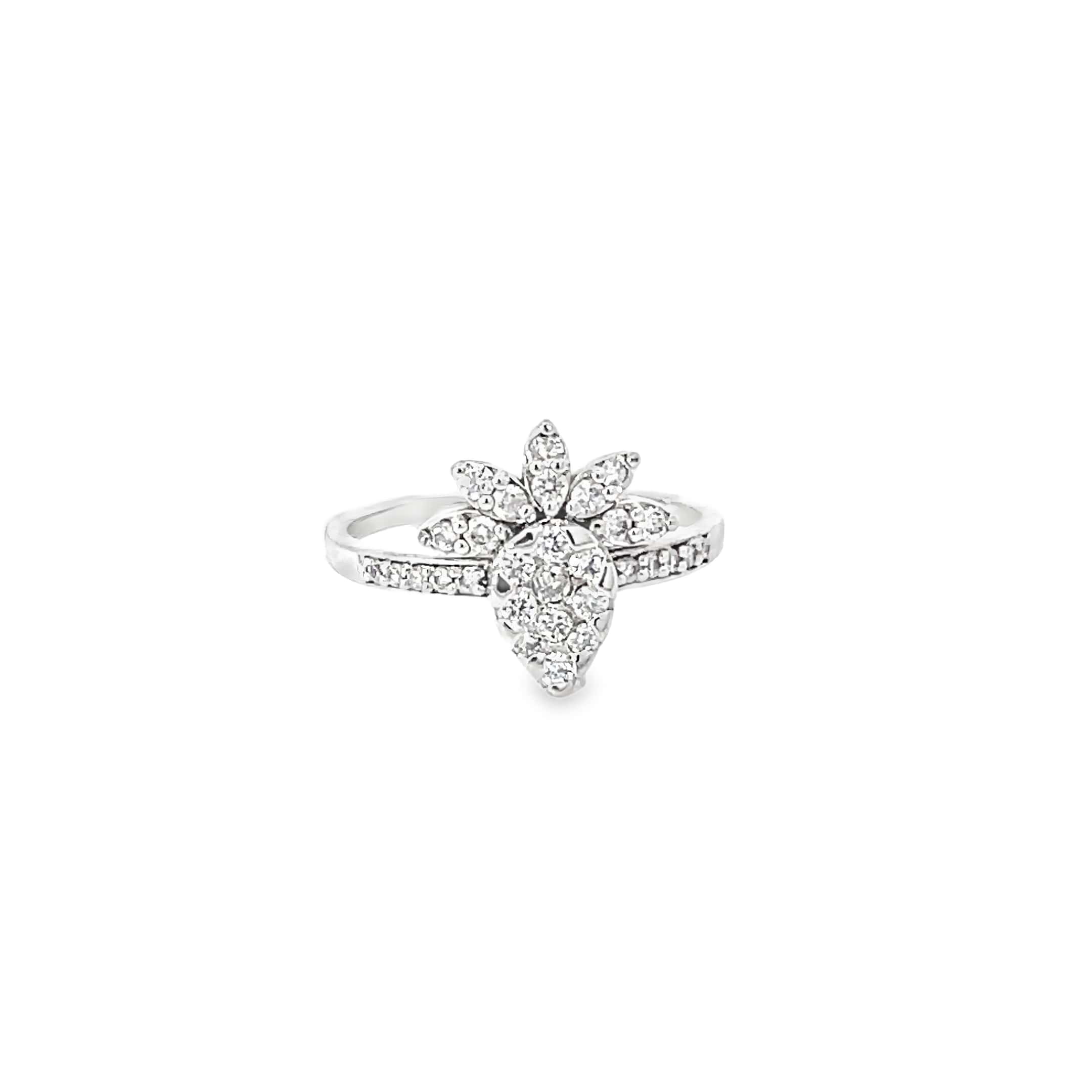 BERRY BLOOM SILVER RING