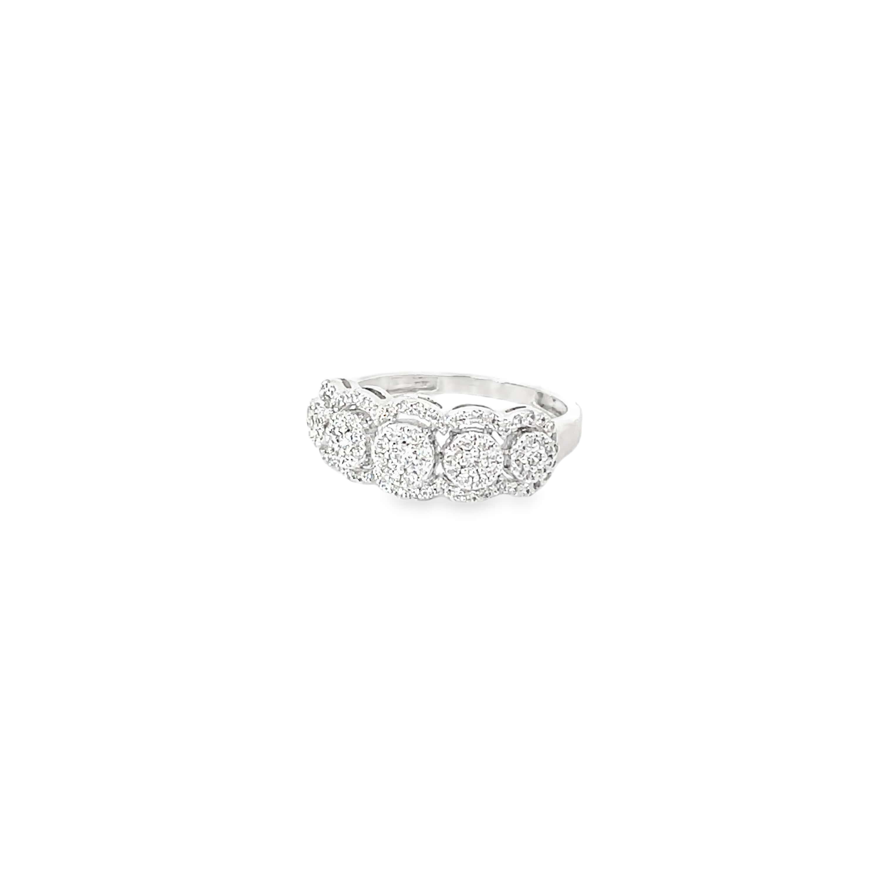 GLAM DIAMOND LOOK SILVER RING