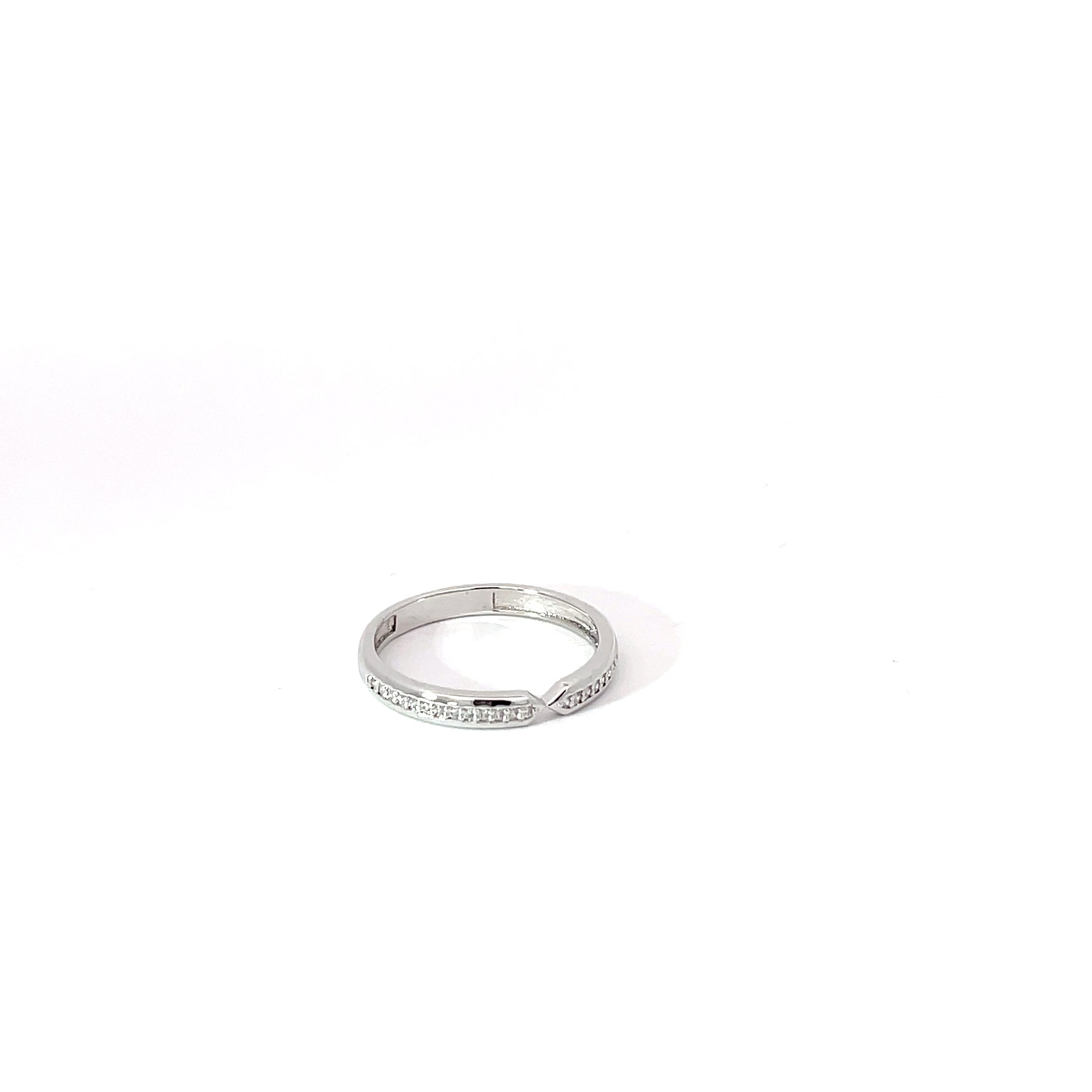 VELVET ARC BAND SILVER RING