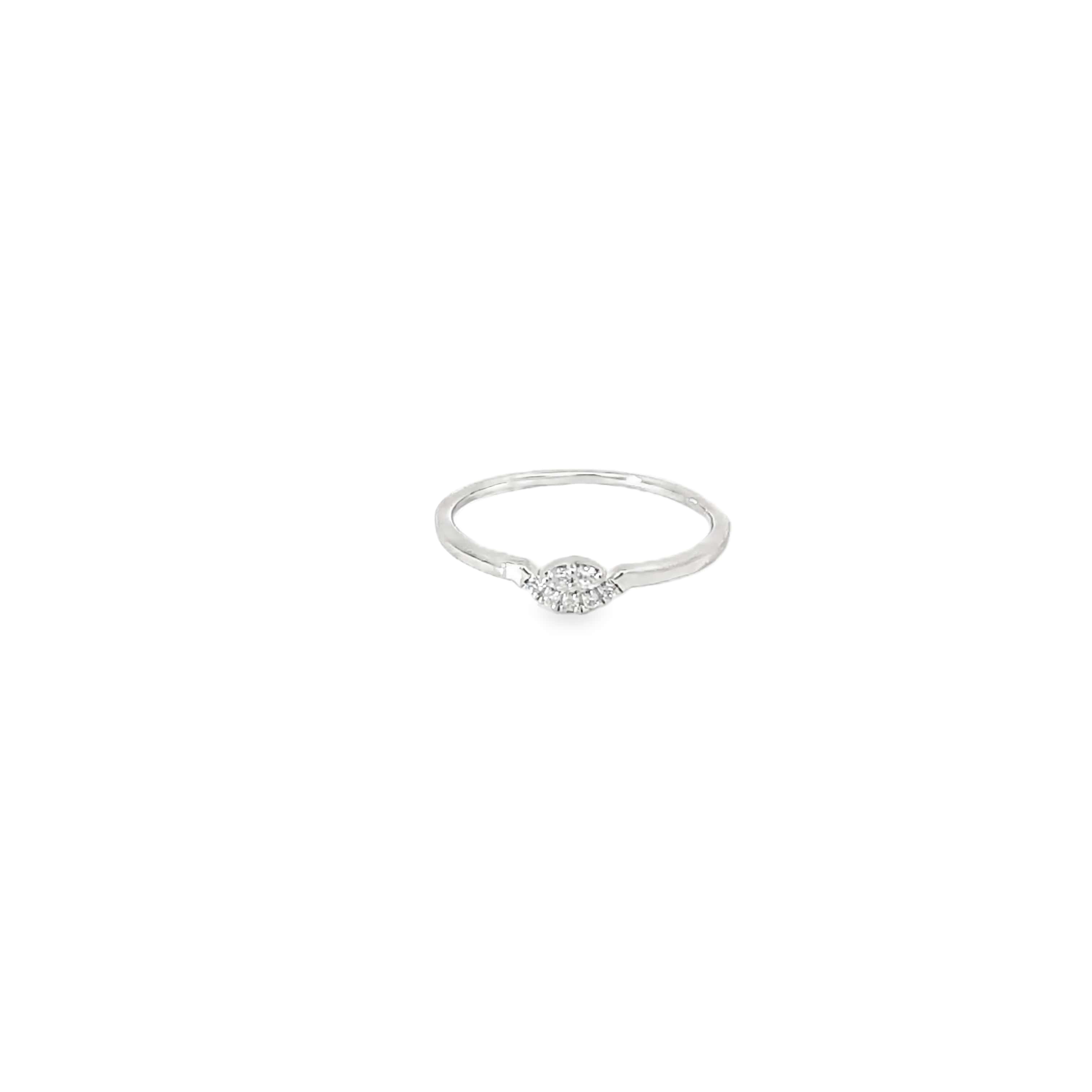 MINI GRACE MARQUISE SILVER RING