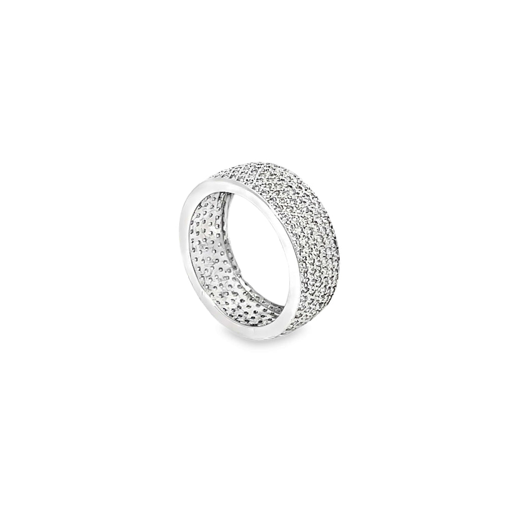 BOLD MULTI-ROW SILVER BAND RING