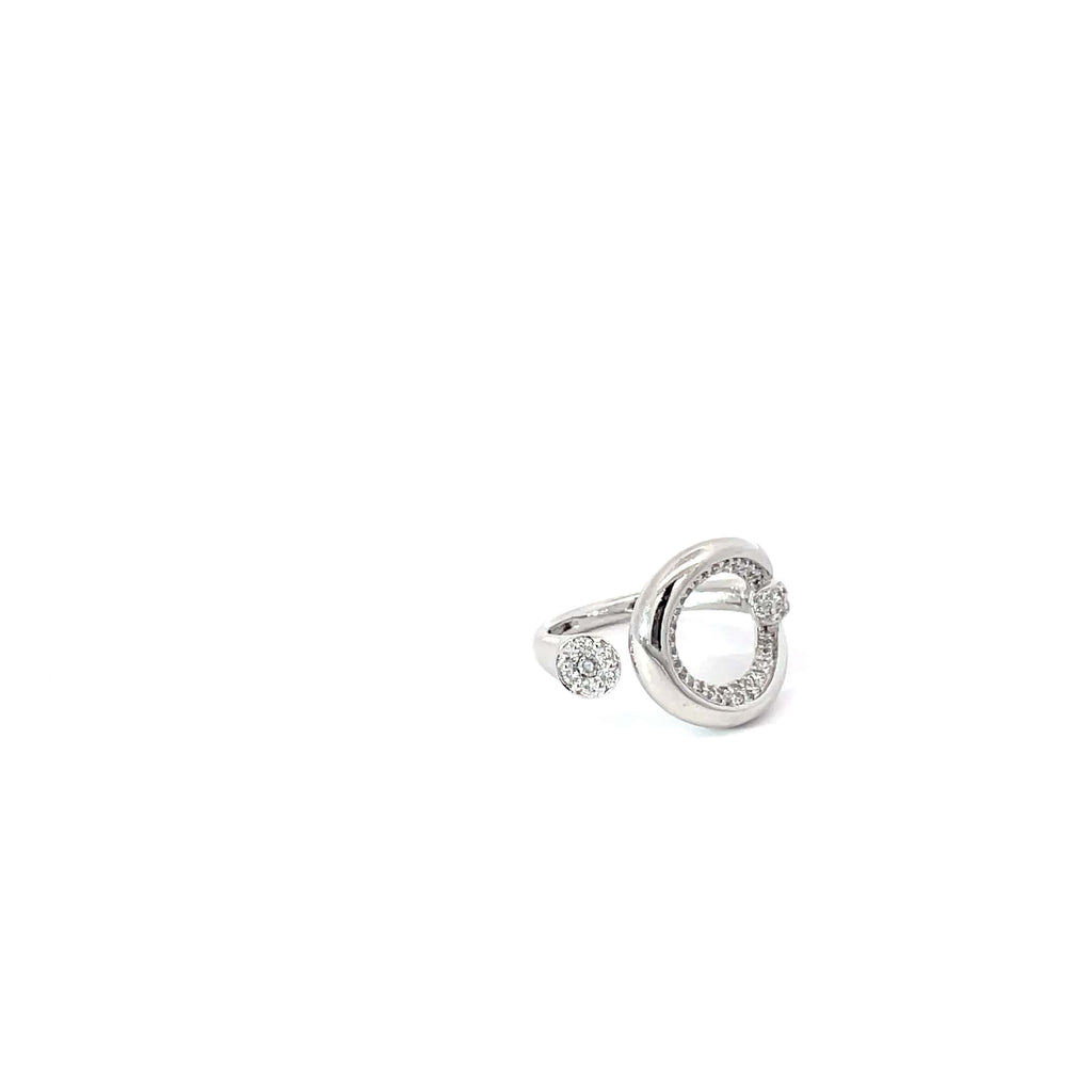 OPEN CIRCLE SILVER STATEMENT RING