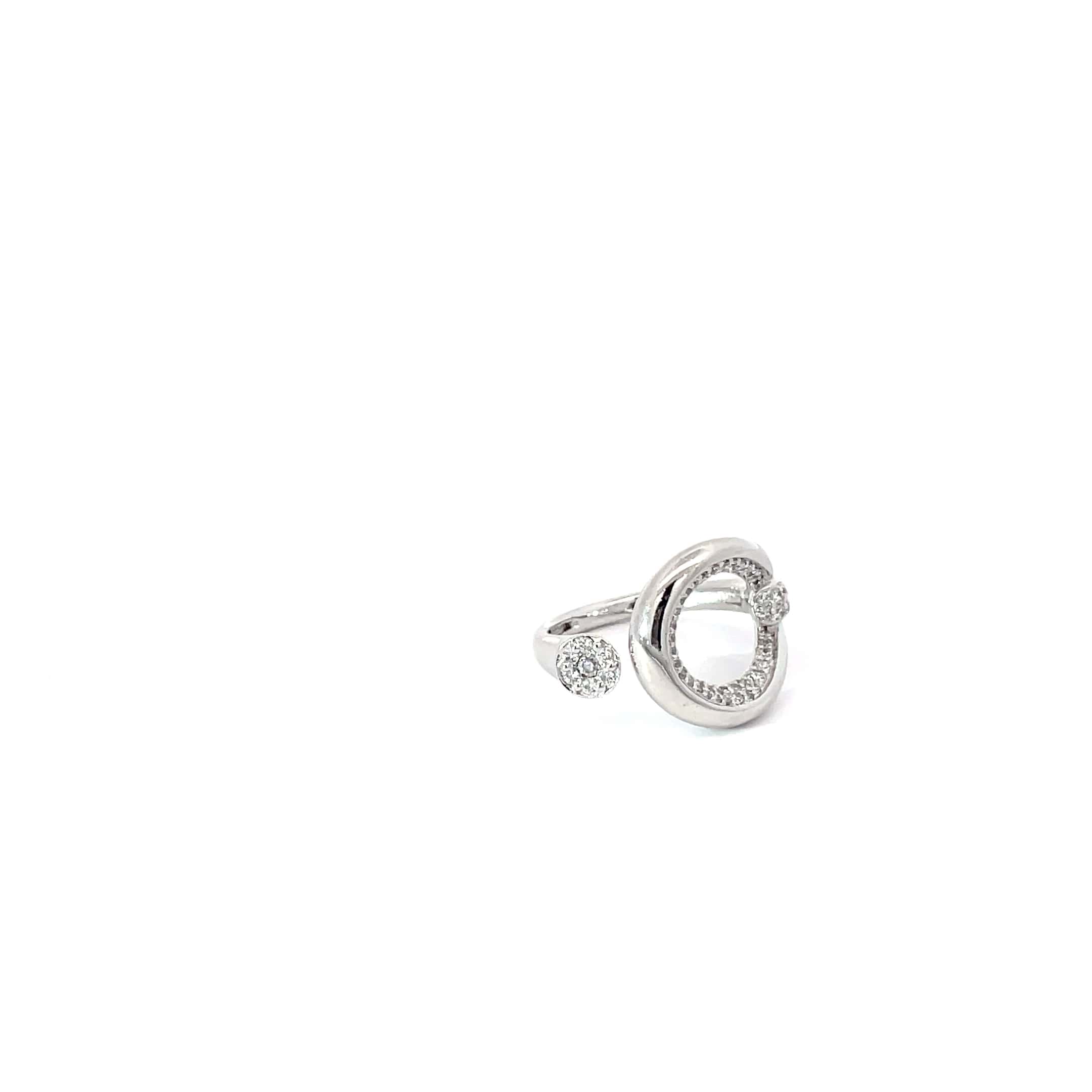 OPEN CIRCLE SILVER STATEMENT RING