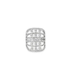 OPEN CAGE DESIGN SILVER RING