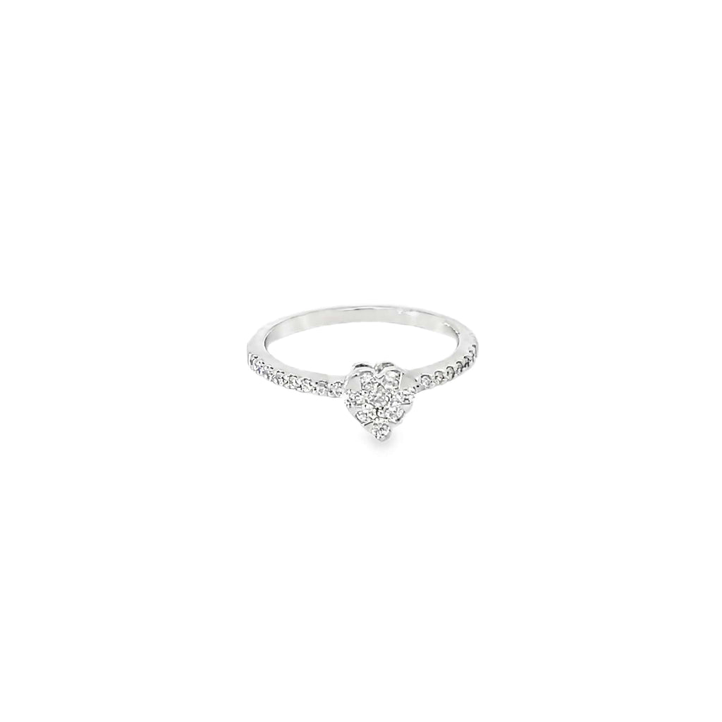 HEARTSONG SPARKLE SILVER RING