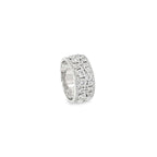 GLOW GRID SILVER RING