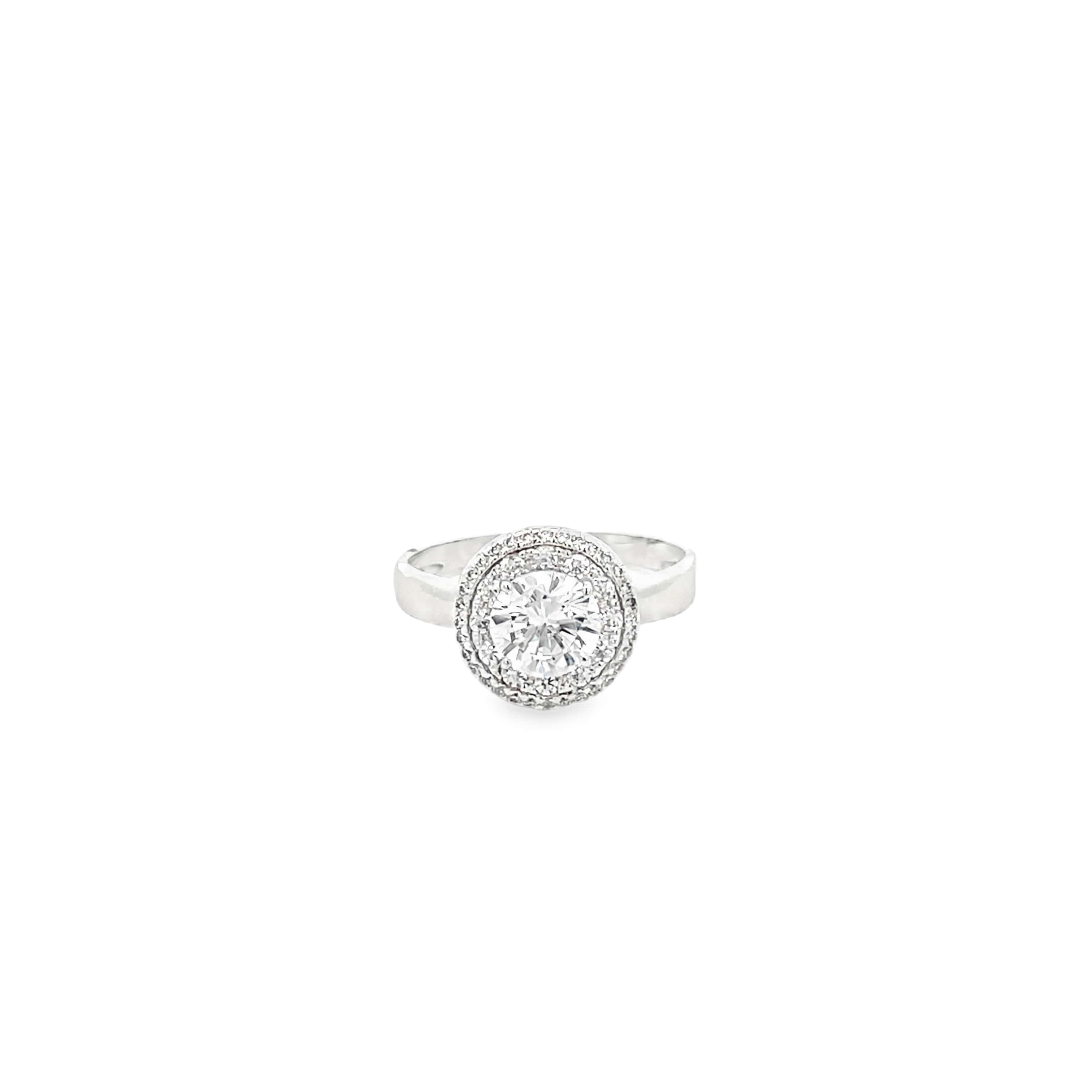 GLAMOUR HALO SILVER RING