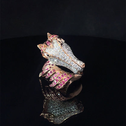STORM RIDER ROSE HORSE RING