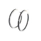 BLACKOUT BLAZE SILVER HOOPS