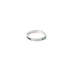 TRINITY GEM SILVER BAND