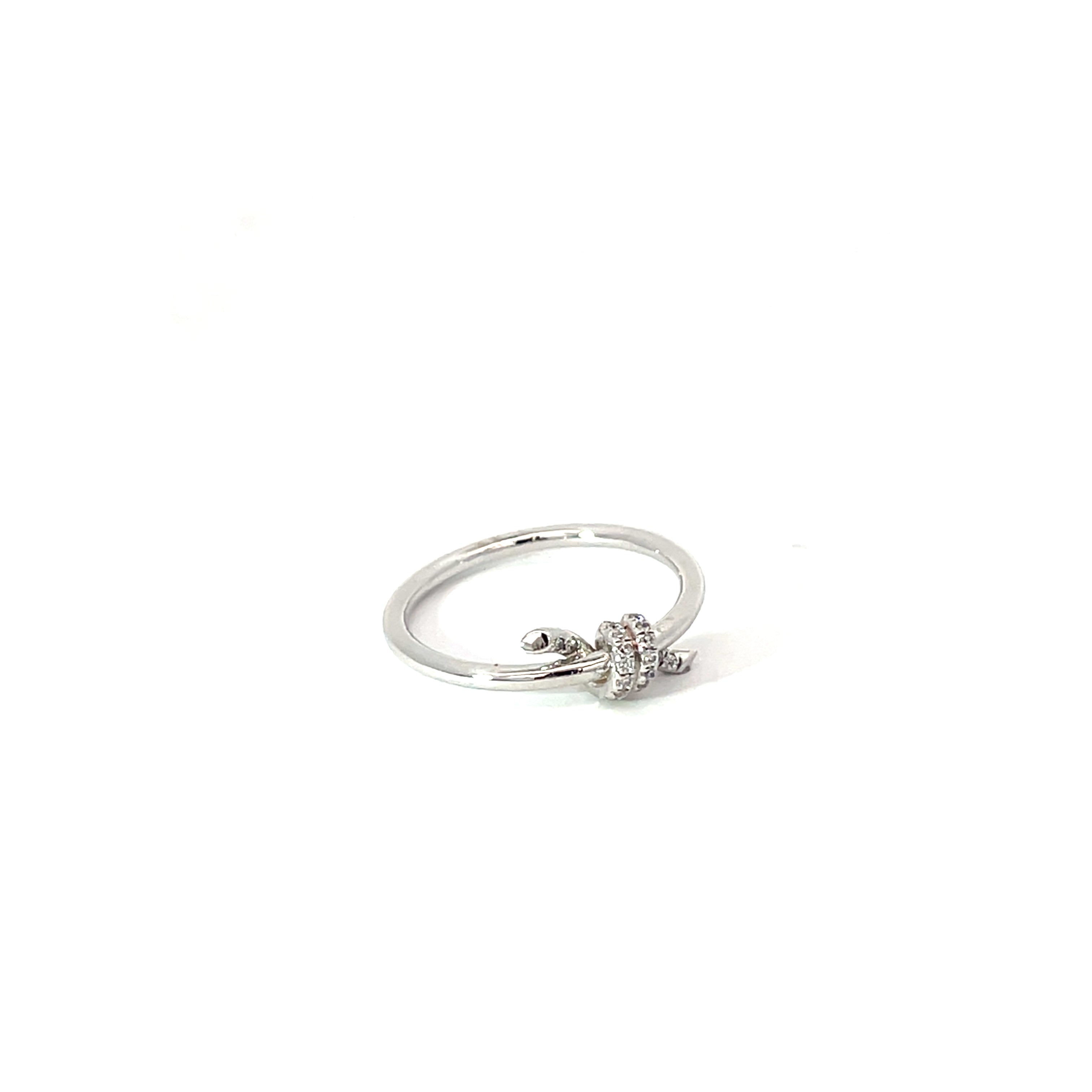 LOVING TIES KNOT SILVER RING