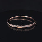 SILVER WHITE GLAM CLASP BRACELET