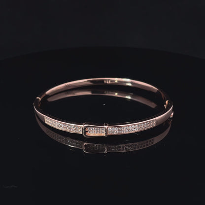 SILVER WHITE GLAM CLASP BRACELET