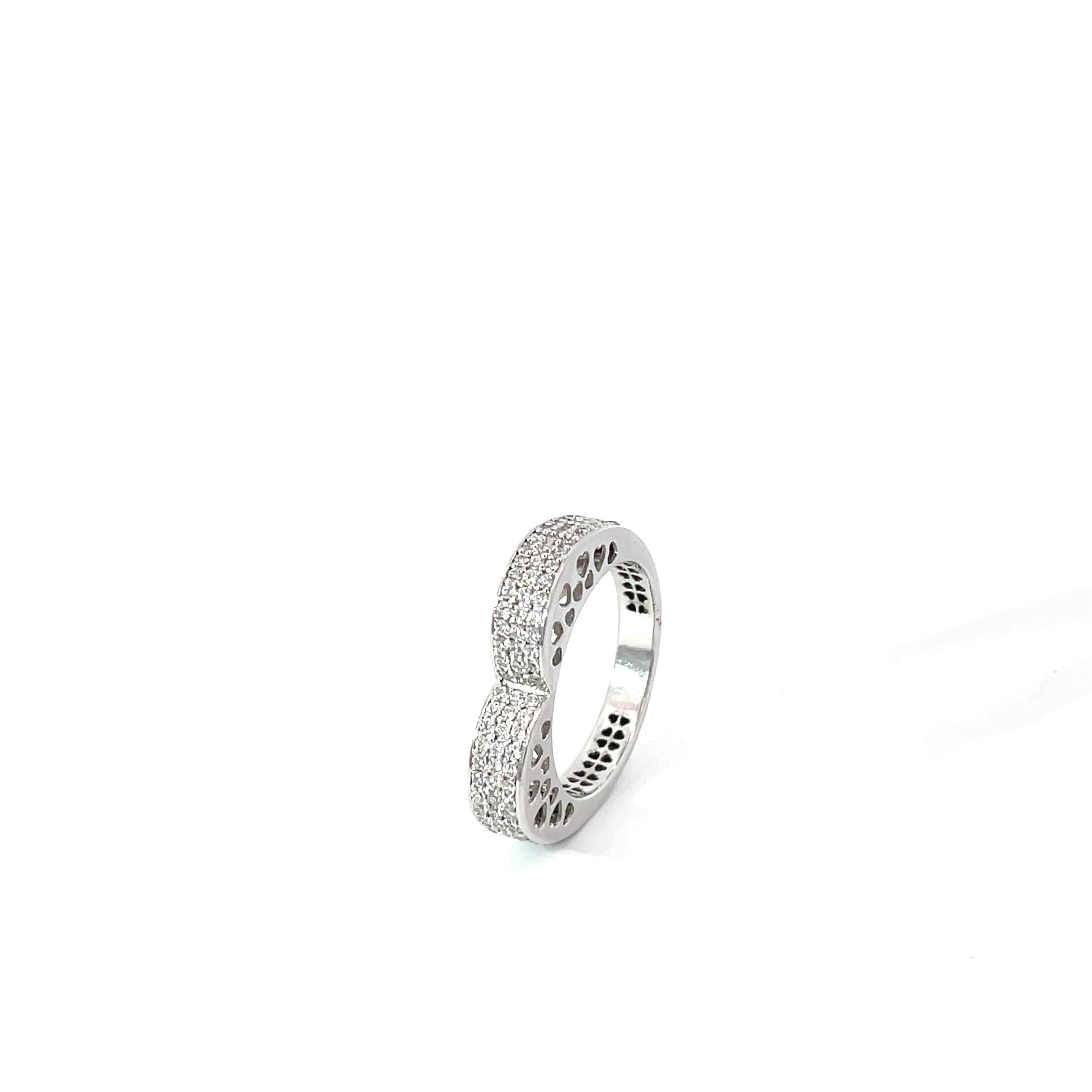 LOVE INSPIRED DIAMOND LOOK SILVER RING