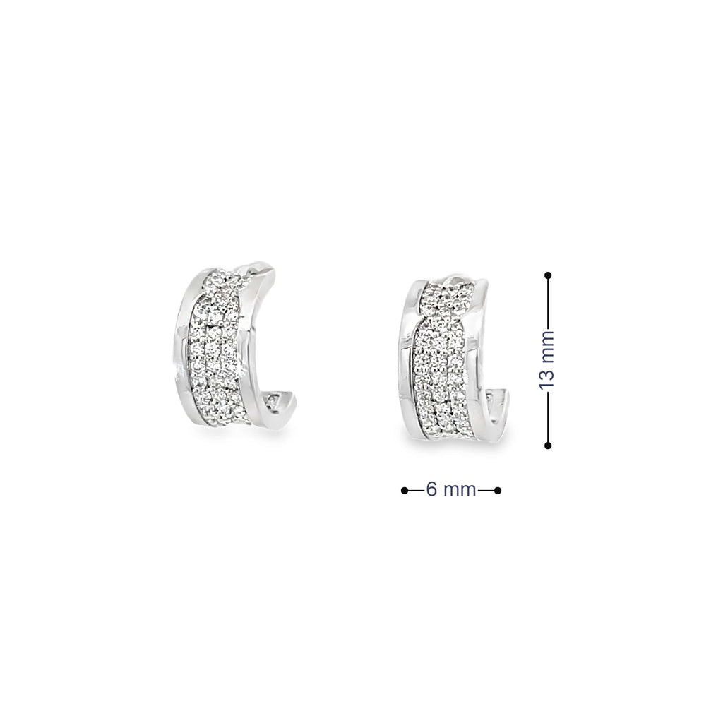 GLIMMER HUG SILVER HOOPS