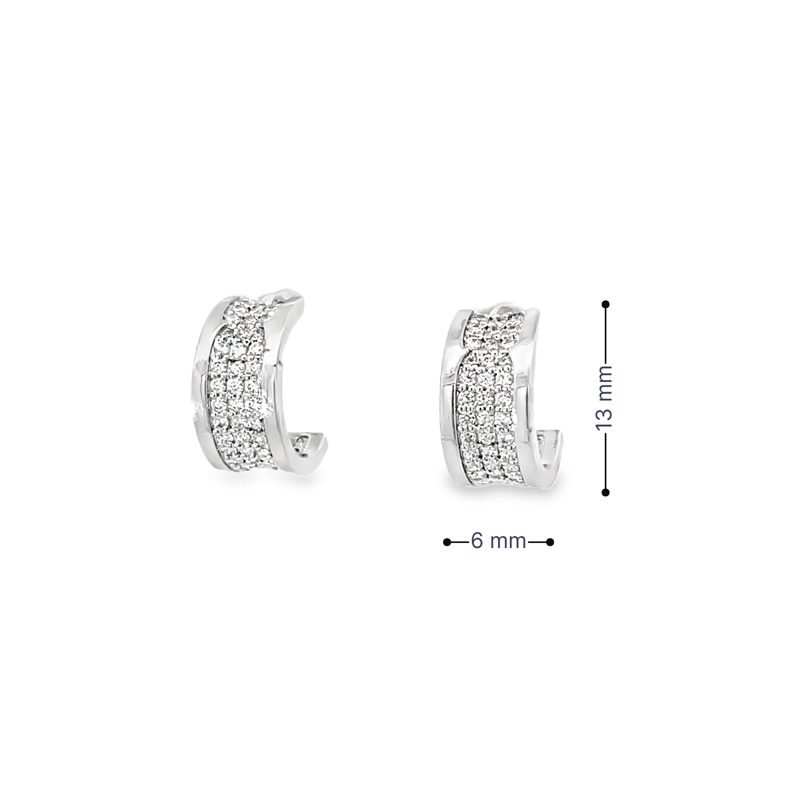 GLIMMER HUG SILVER HOOPS