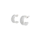 GLIMMER HUG SILVER HOOPS
