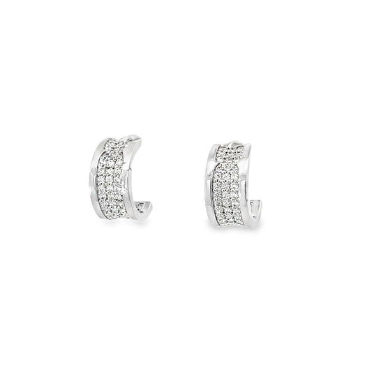 GLIMMER HUG SILVER HOOPS
