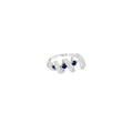 SAPPHIRE SPIRAL SILVER RING